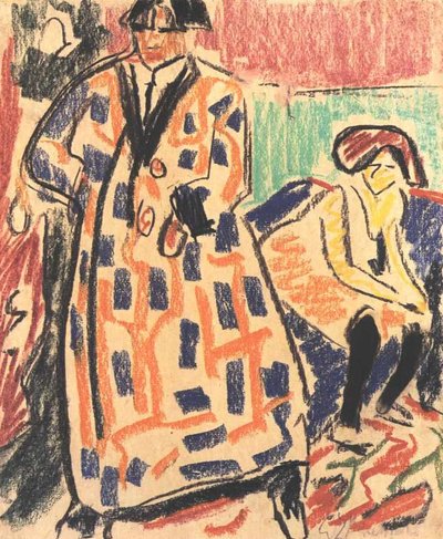 Autoritratto con modella da Ernst Ludwig Kirchner
